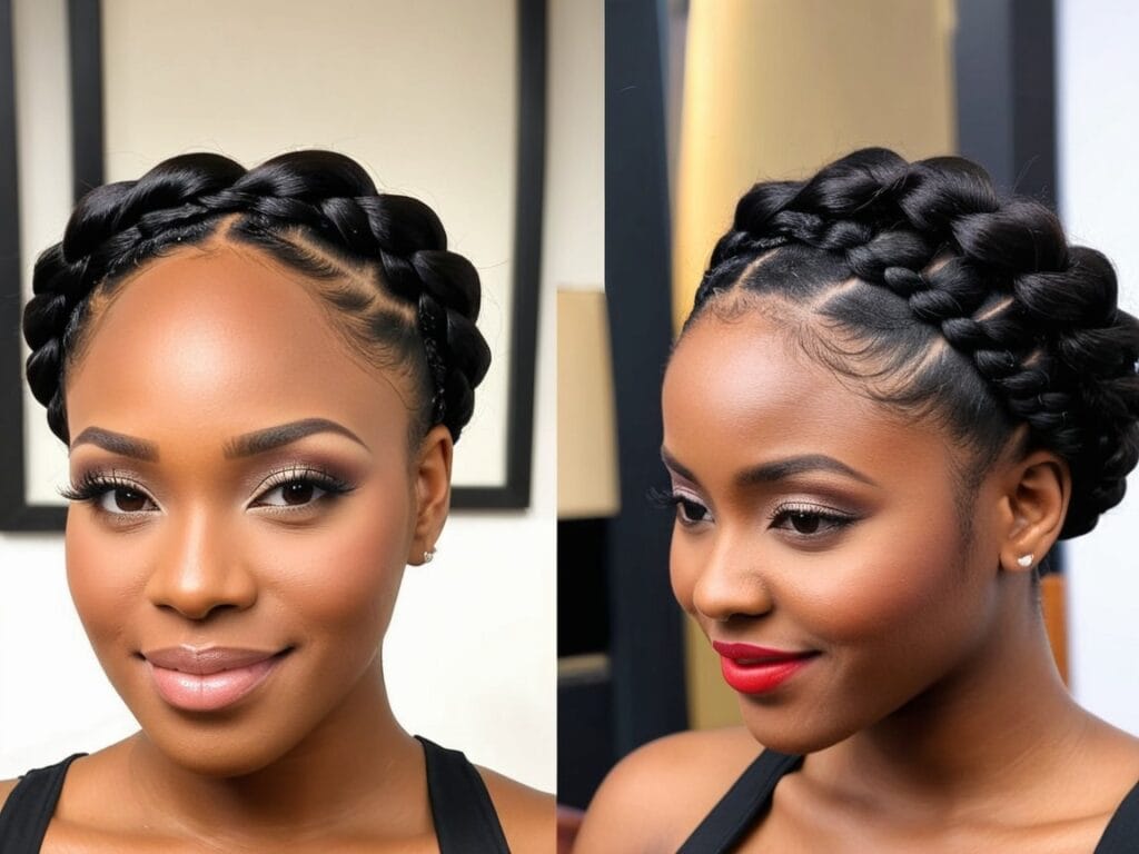 protective hairstyles for Black women Beauty Halo Braid for black women hair