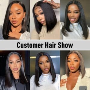 Straight Bob Human Hair Glueless Wig