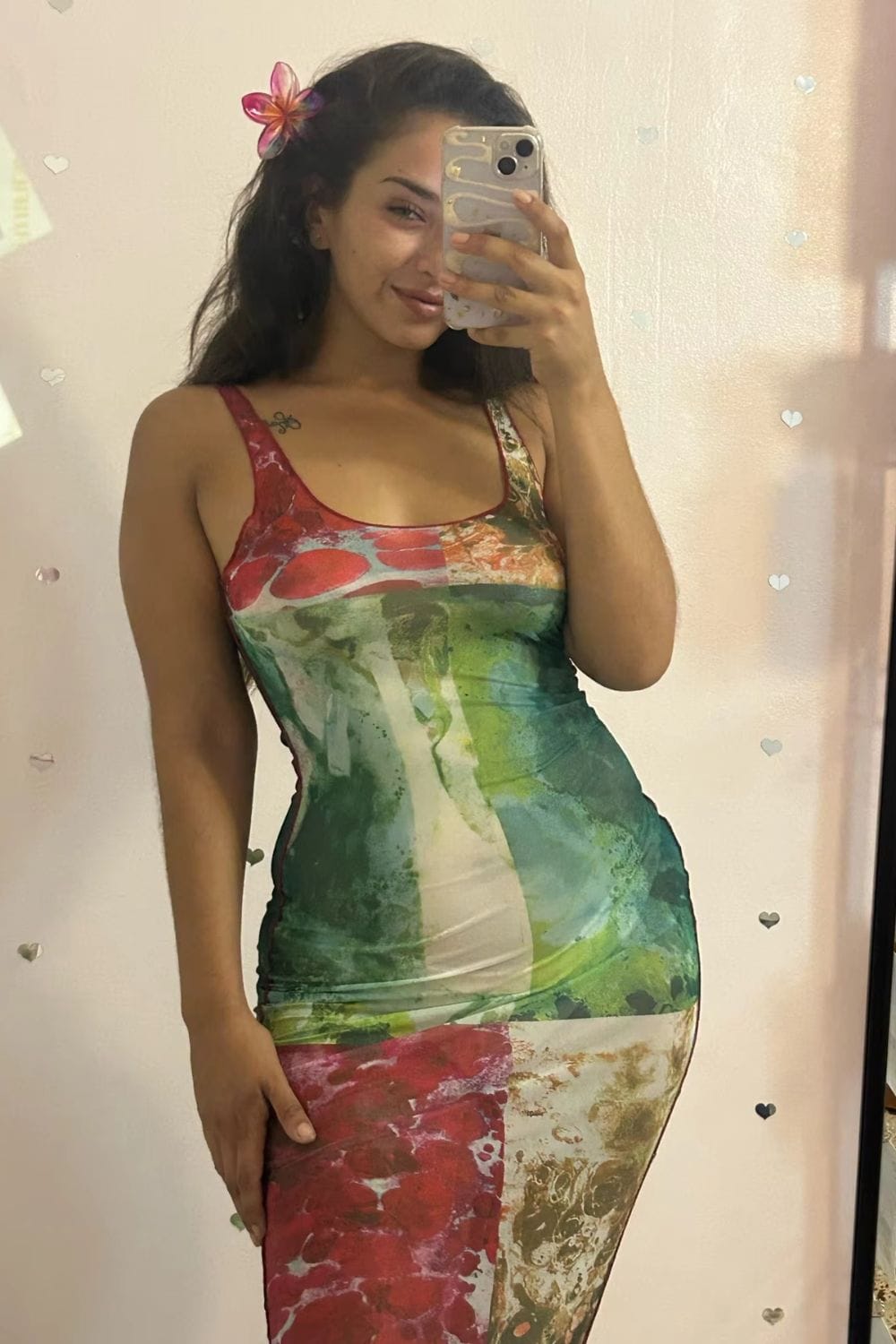 Slash Neck See-Through Maxi Dress Slash Neck See-Through Maxi Dress