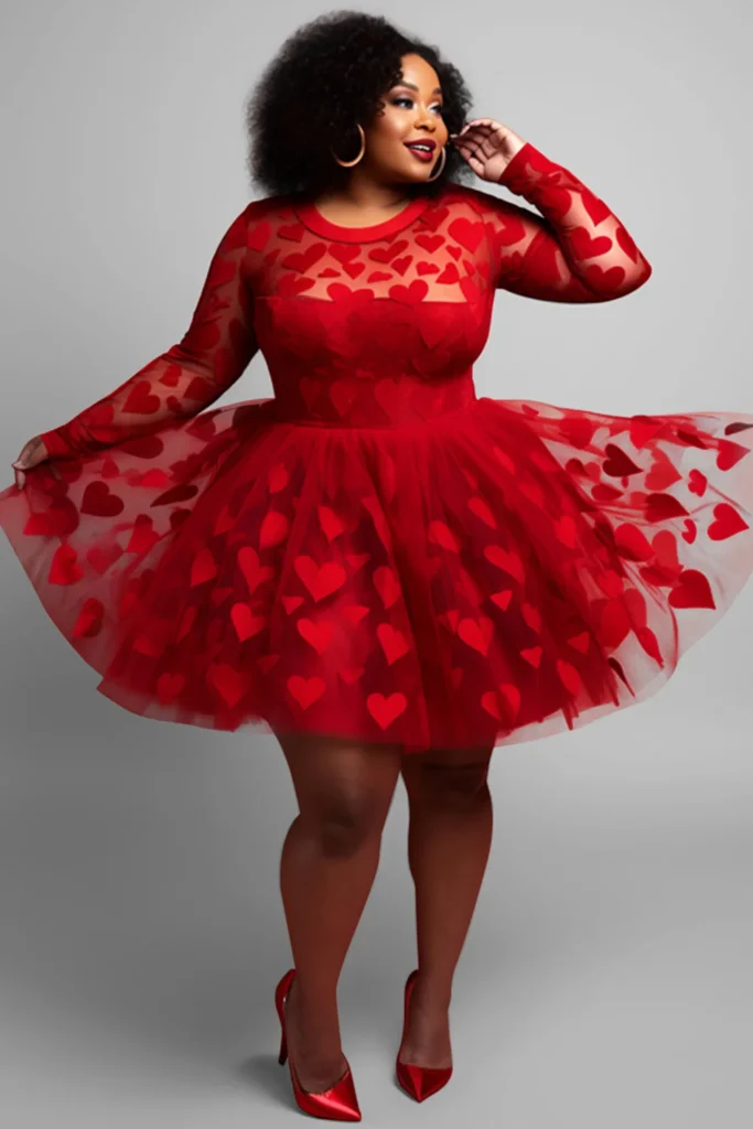 plus size Valentine’s Day outfits for Black women