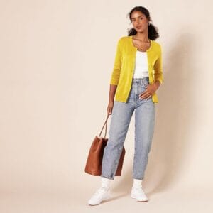 butter yellow cardigans