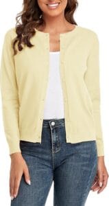 butter yellow cardigans