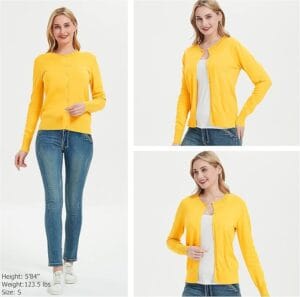 butter yellow cardigans