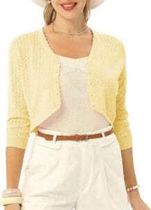 Womens Summer 3/4 Sleeve cardigan Sweater