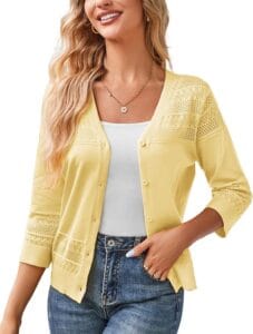 grace karin yellow cardigan