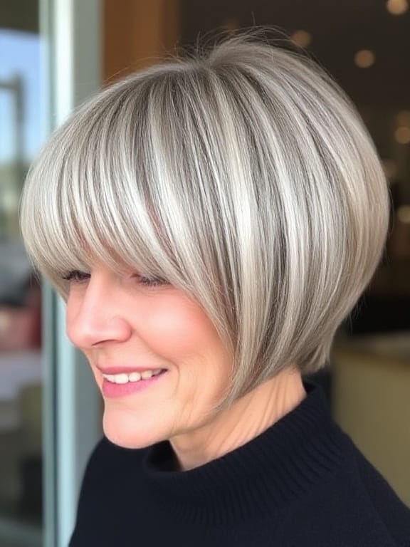 medium length hairstyles for women over 60