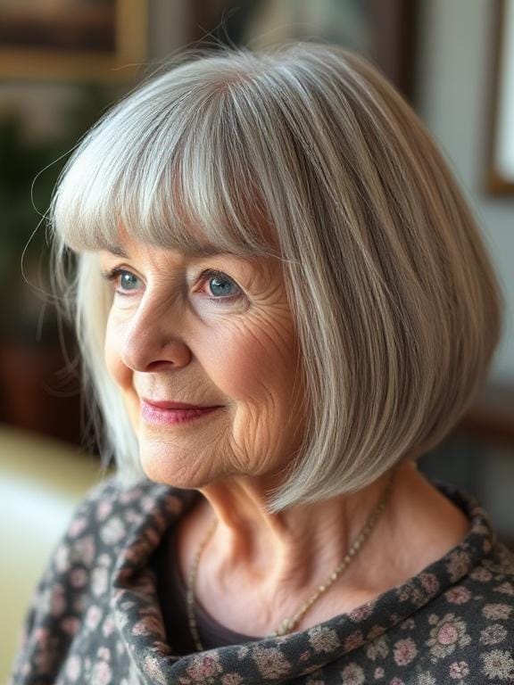 medium length hairstyles for women over 60