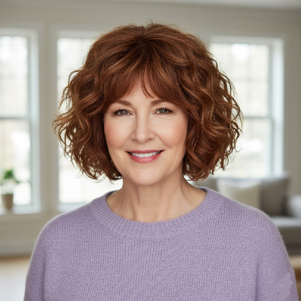 Hairstyles for Women Over 50 with Round Faces