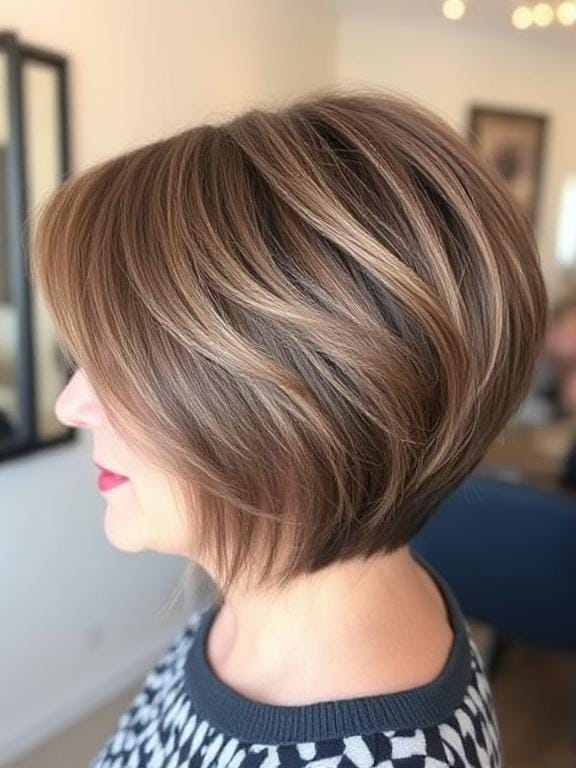 Stacked Bob for women over 50