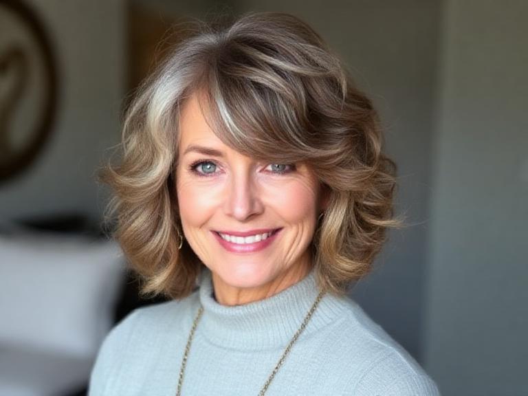 Shaggy Bob for women over 50