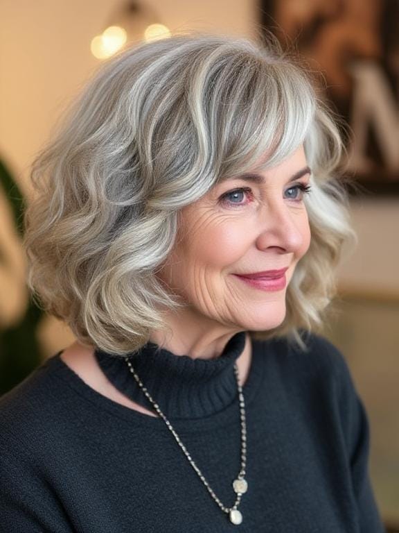 Wavy Bob for older women