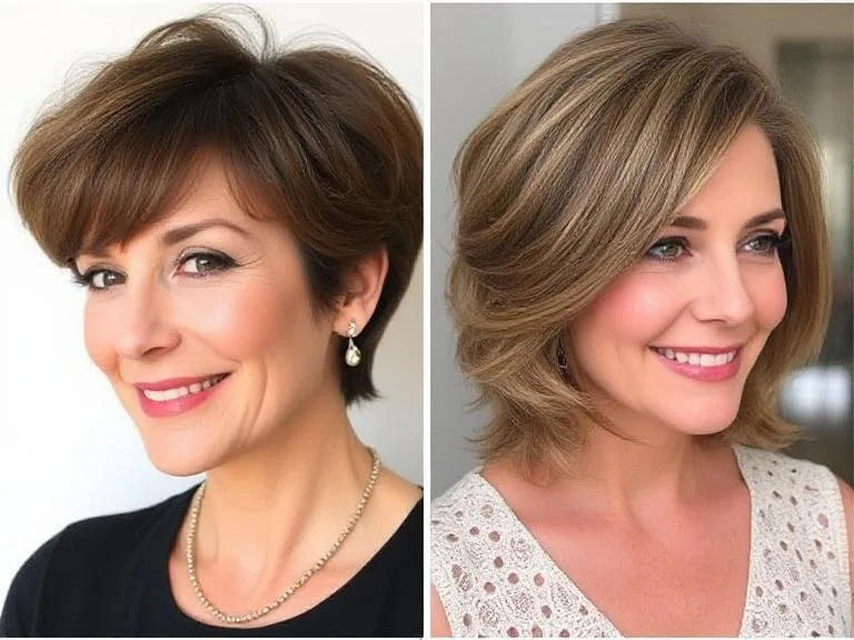 20 Best Hairstyles for Women Over 50 with Round Faces
