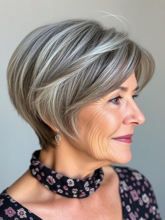 stylish short haircuts for older women