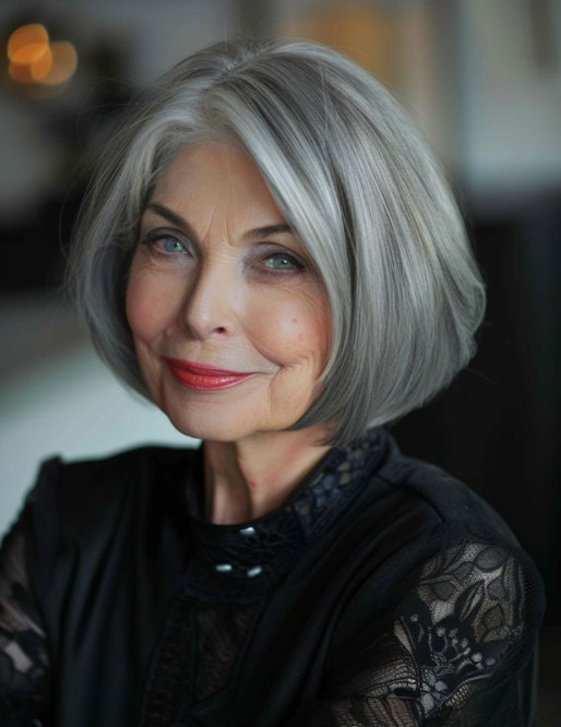 stylish short haircuts for older women