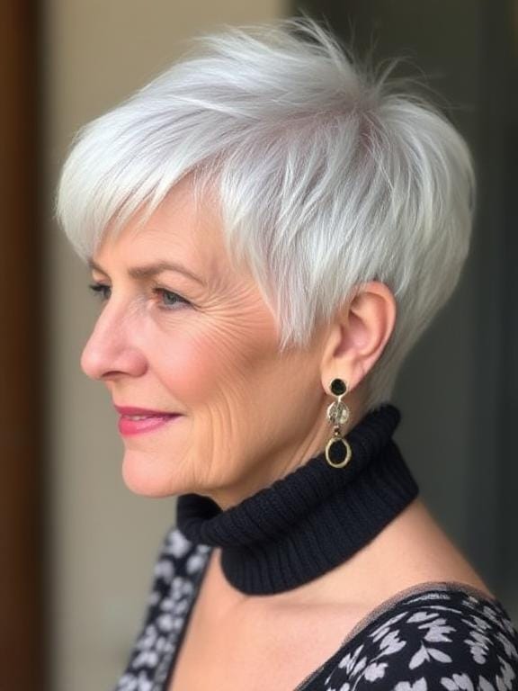 stylish short haircuts for older women