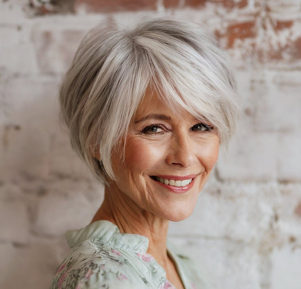 stylish short haircuts for older women