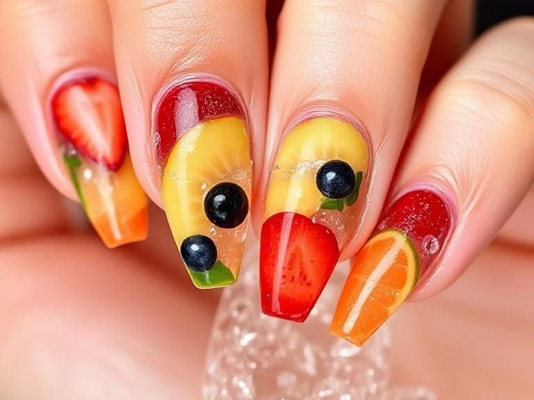 fruit water nails