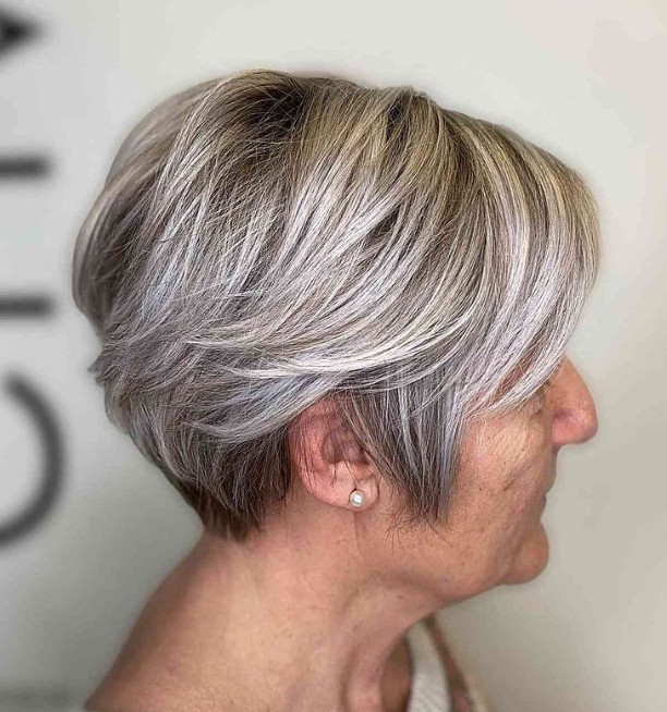stylish short haircuts for older women