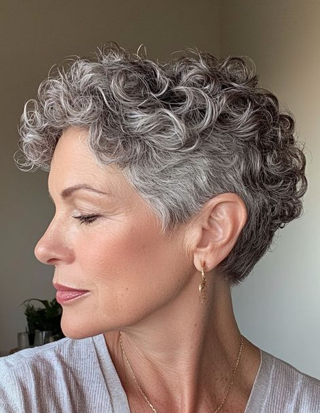 stylish short haircuts for older women