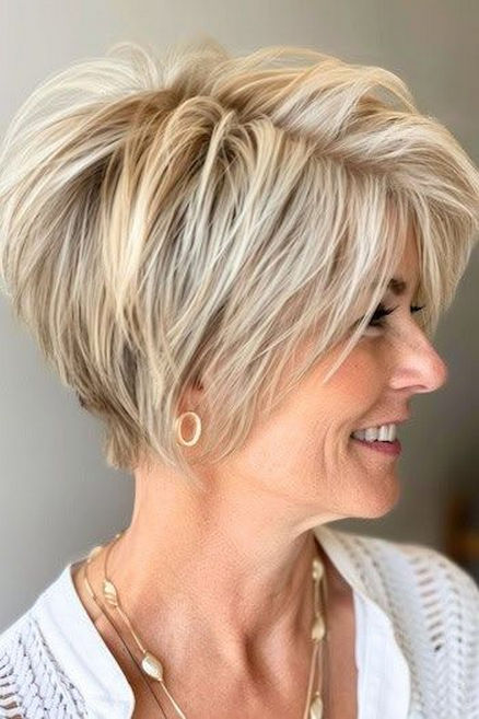 stylish short haircuts for older women