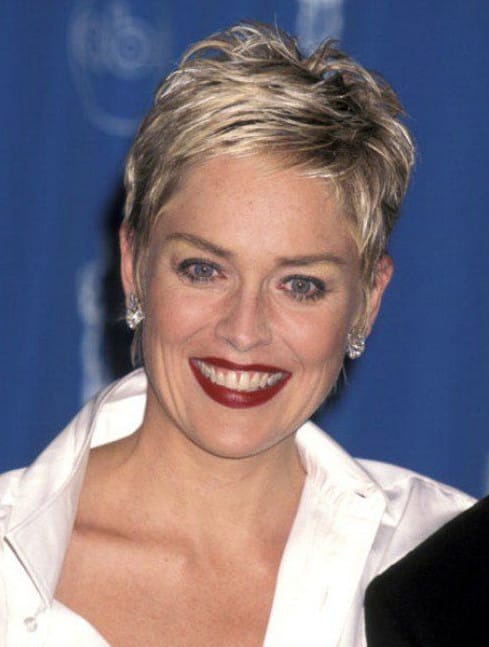 sharon stone pixie haircuts