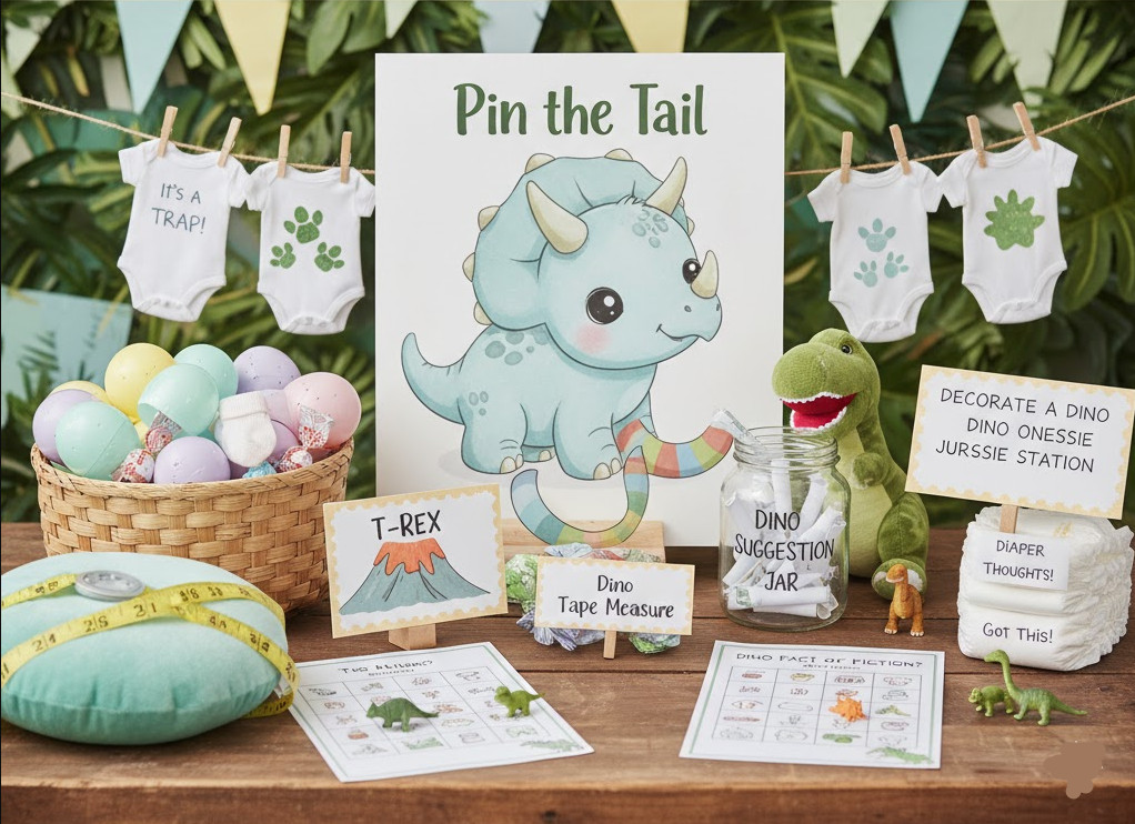 Dino Baby Shower Games