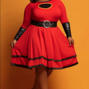 Plus Size Red Halloween Mini Dress