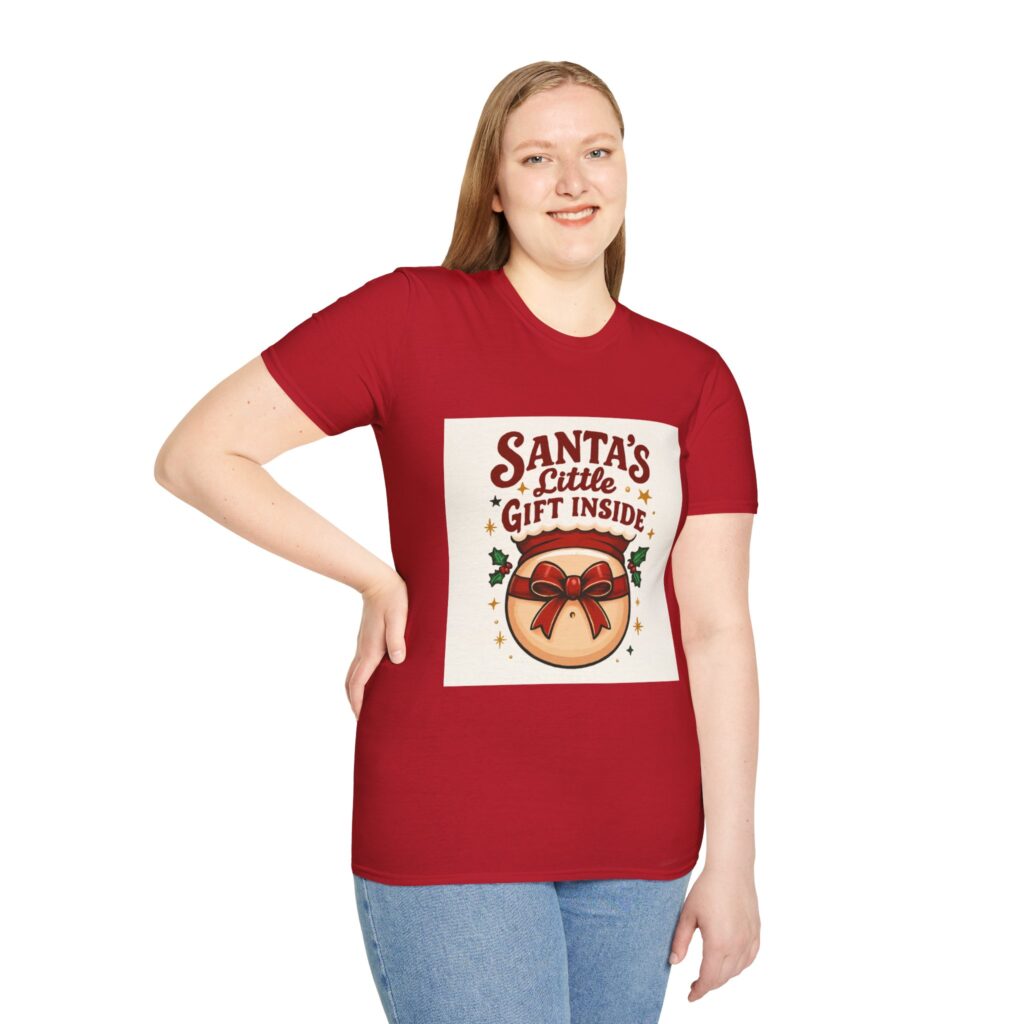 funny pregnant Christmas T-Shirt