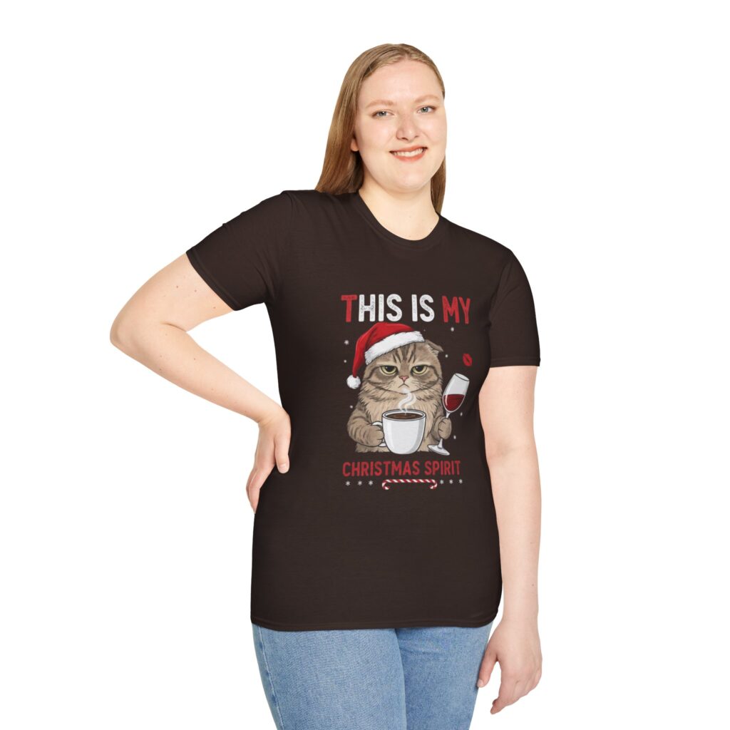 Funny Christmas cat shirt