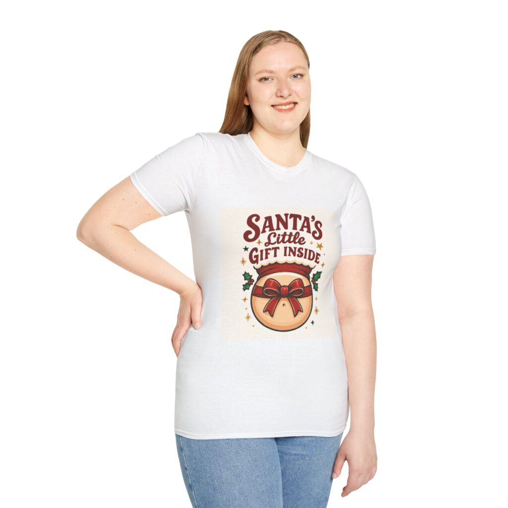 funny pregnant Christmas T-Shirt