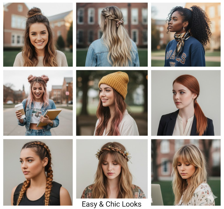 College Hairstyles for Girls