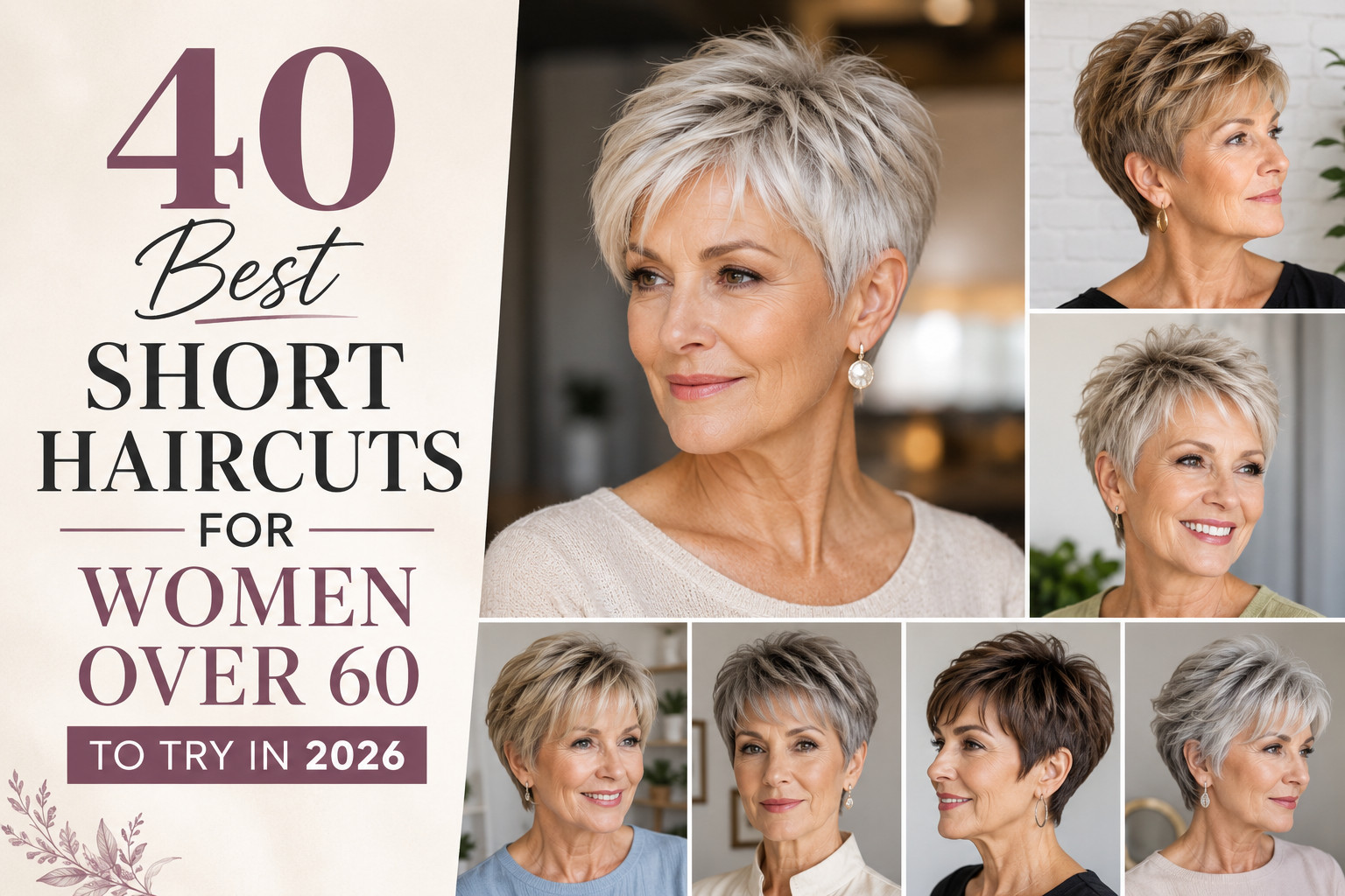 Short Haircuts for Women Over 60: Timeless Styles That Add Volume and Confidence