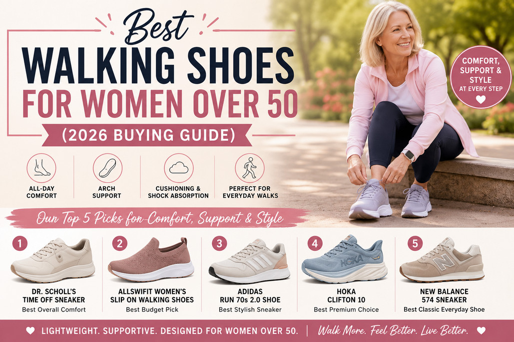 5 Best Walking Shoes for Women Over 50 That Deliver Comfort and Support (2026)